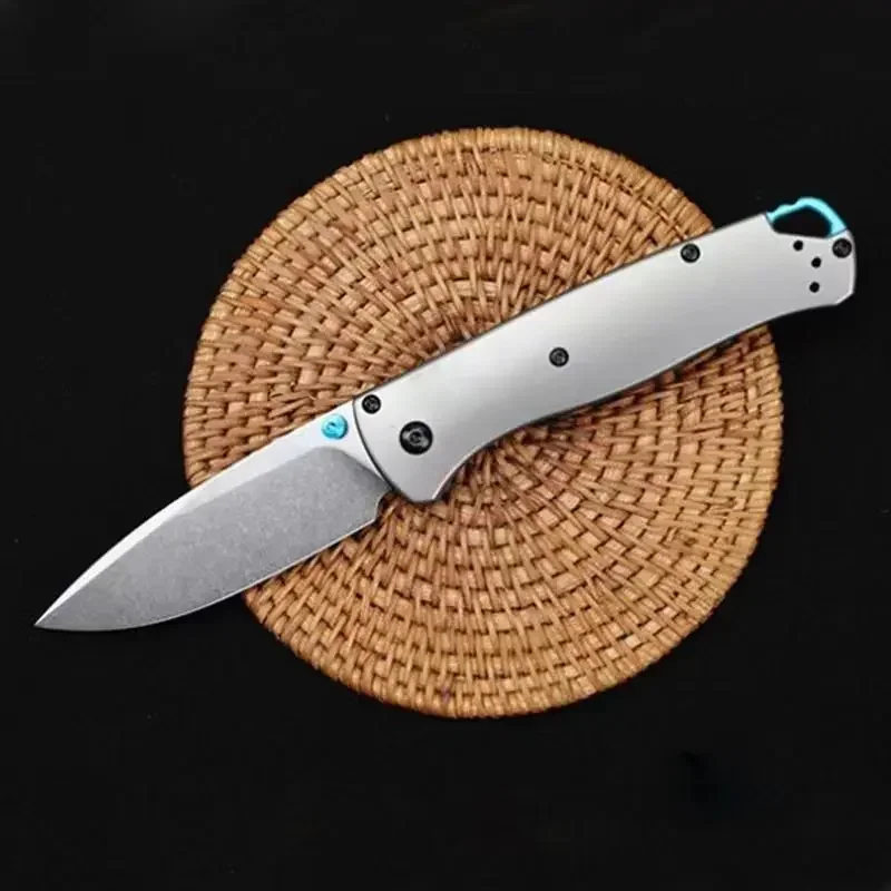 

Titanium Alloy Handle BM 535 Folding Knife Stone Wash Blade Outdoor Safety Pocket Knives EDC Tool