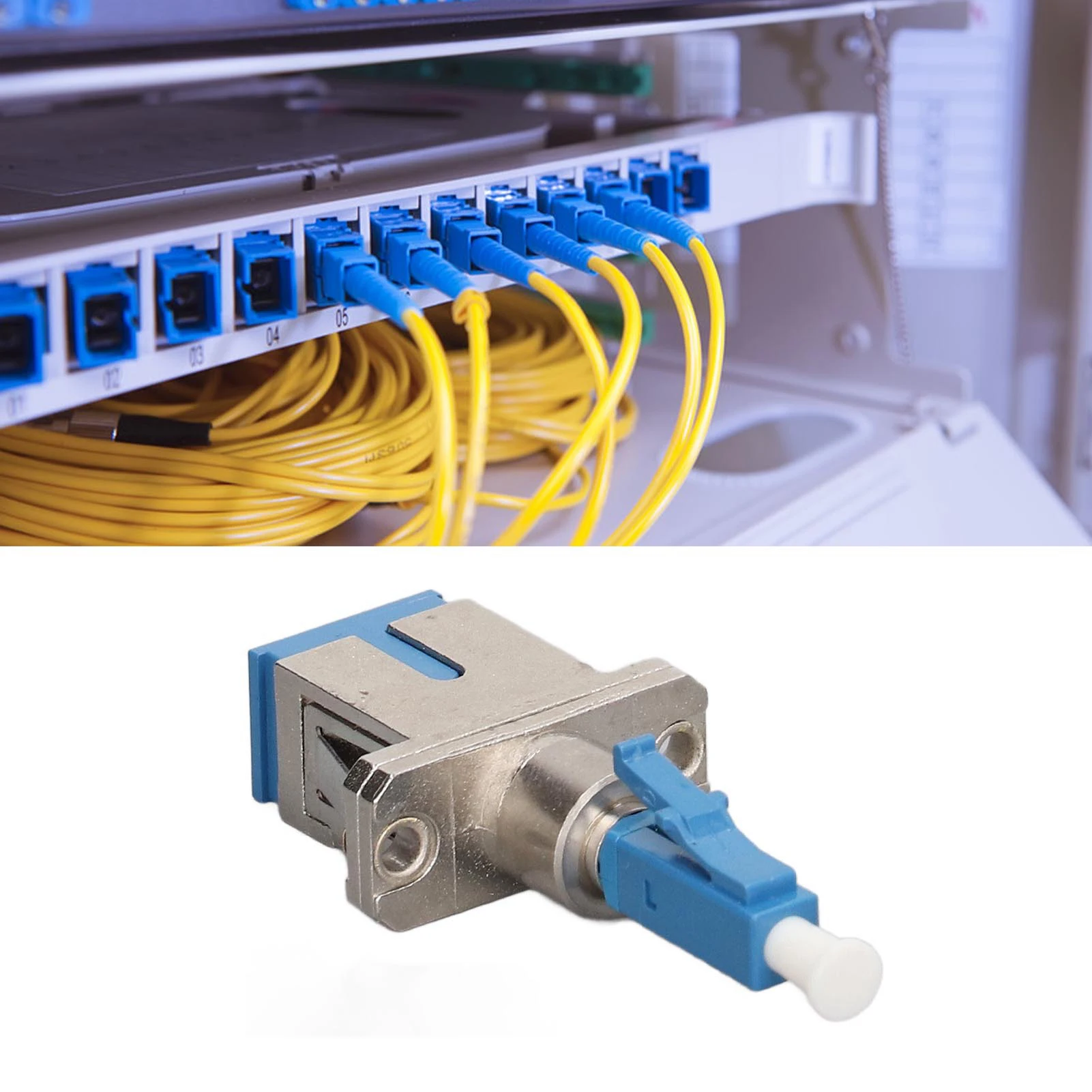 Fiber Optic Connector LC Male to SC Female Single Mode 9 125um Hybrid Adapter Compatible with Optical Power Meter Visual Fault