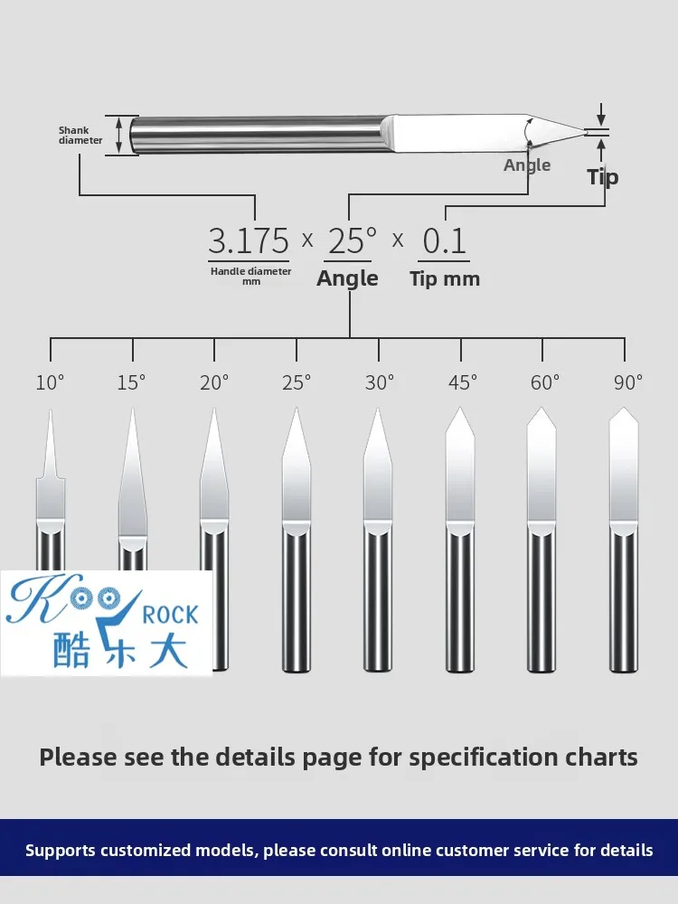 

3,175 Гравировальная насадка с ЧПУ из вольфрамовой стали, наконечник 0,1 мм, 10-90 ° Точечный угол, гладкая отделка без заусенцев для акрилового дерева, тонкая резьба из ПВХ
