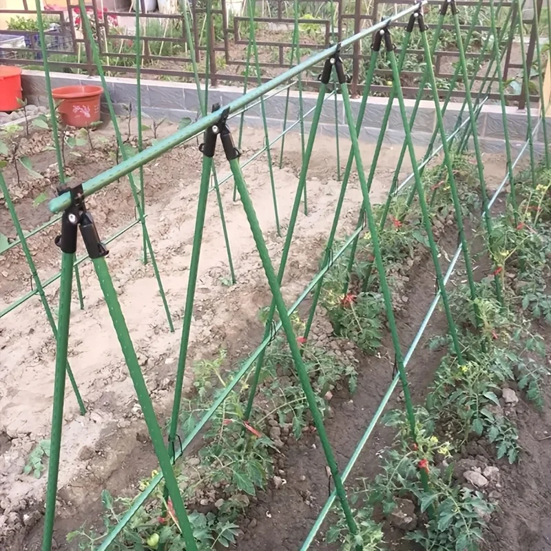 19pcs Multi-Purpose Durable Garden Stakes Plant Support Sticks for Tomatoes Cucumbers Grapes Climbing Vines H0983BVV
