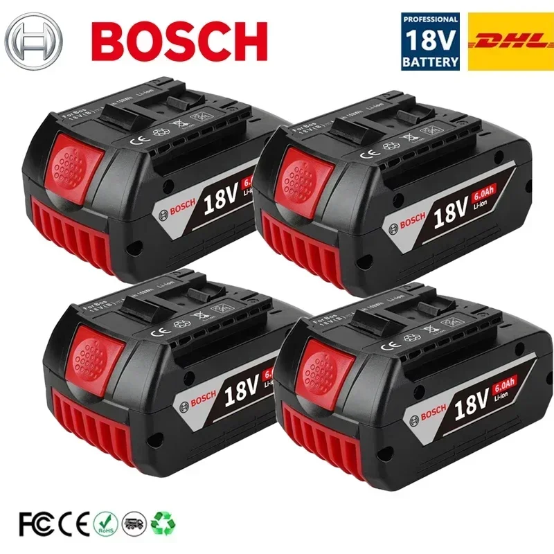 

Original 18V 6.0A Bosch Lithium Ion Rechargeable Battery for Bosch Spare Power Tools Portable Replacement Indicator