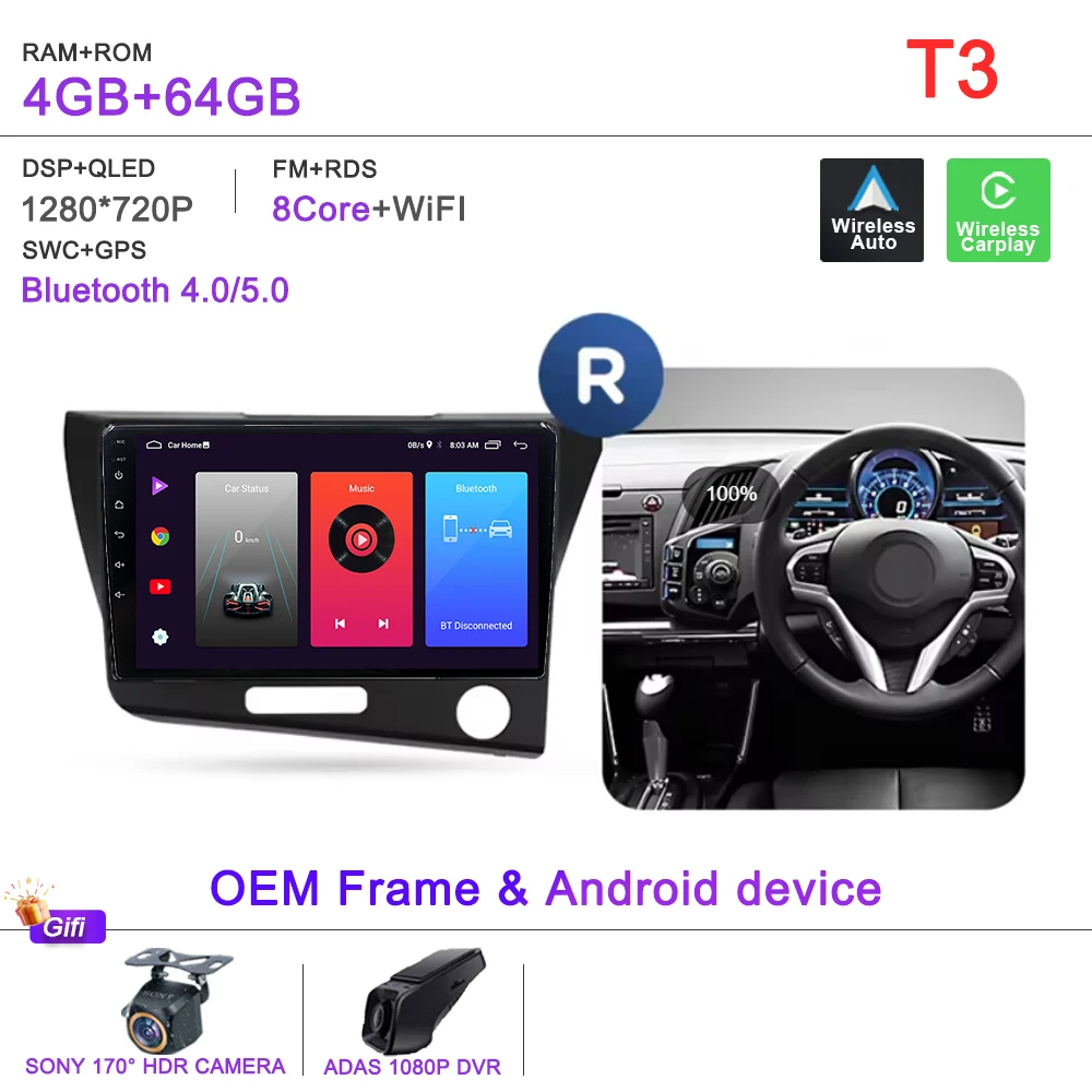 Android 16 2K Incell Scherm Multimedia Voor Honda CR-Z 1 CRZ LHD RHD 2010-2016 Stereo Head Unit GPS navigatie Hoge prestaties