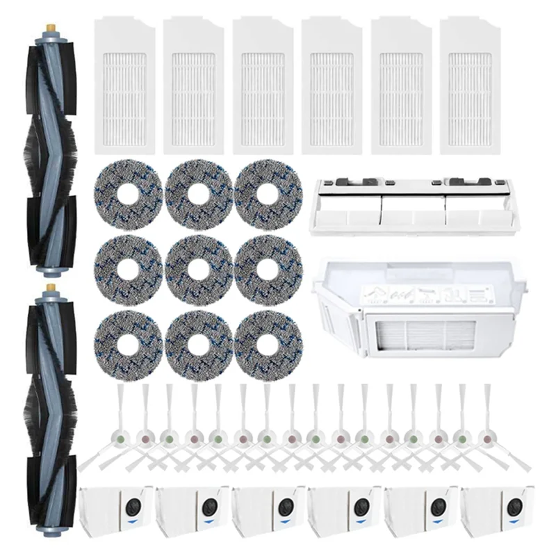 A005-Ecovacs Deebot X1/T10 OMNI TURBO アクセサリー掃除機ダストバッグ Hepa フィルターメインサイドブラシモップぼろゴミ箱