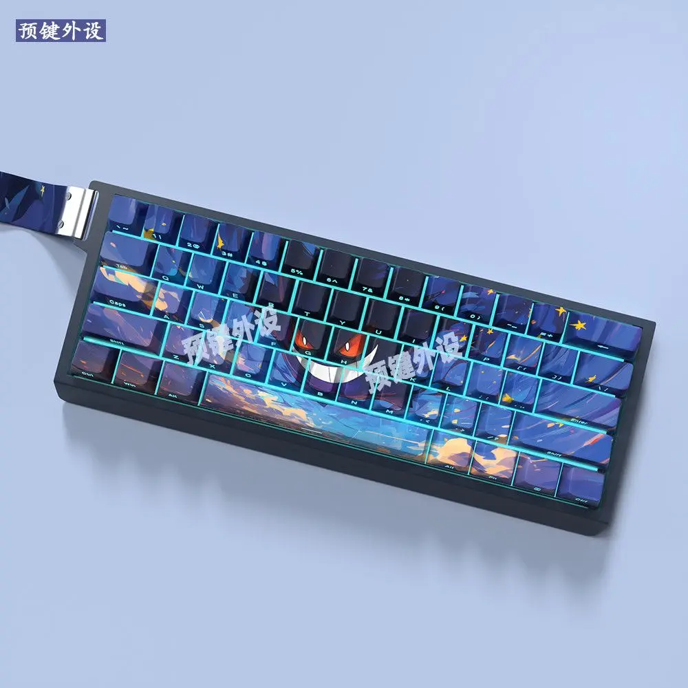 Anime Keycaps Translucent Cartoon 136 Keys PBT Keycaps Chreey Keycaps Side Carving Key Cap Dye-sub Mechanical Keyboard Caps