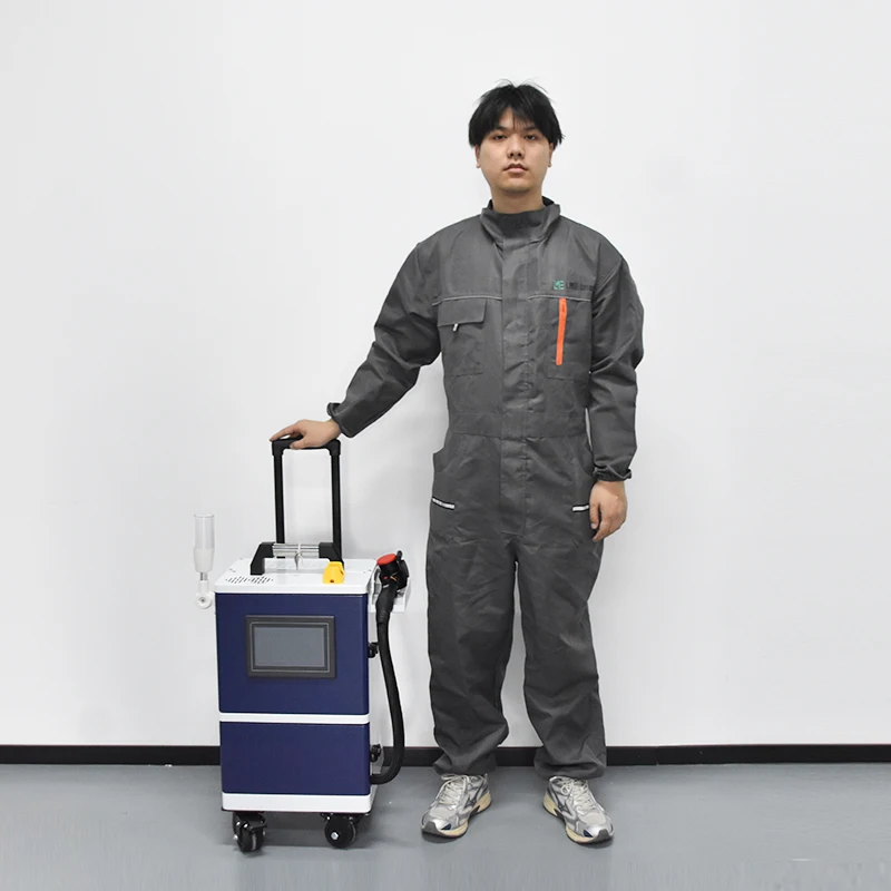

200w 300w 500w Wood Metal Painting Rust Oil Graffiti Removal Portable Fiber Pulse Laser Cleaning Machine
