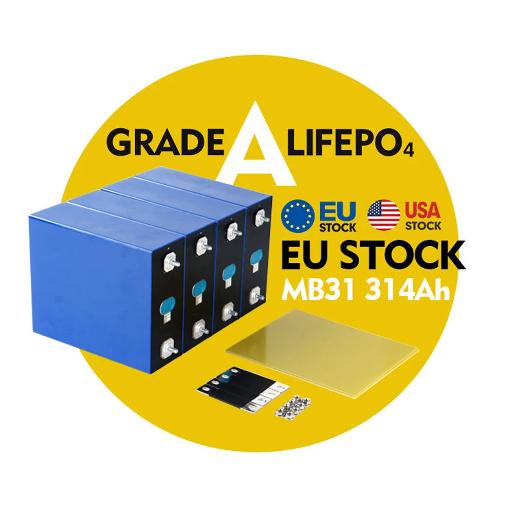 

Germany Stock 3.2V 314Ah MB31 Lithium Ion Batteries Lifepo4 Battery Cell EVE BYD Gotion Grade A 11000 Cycles Storage Batteries