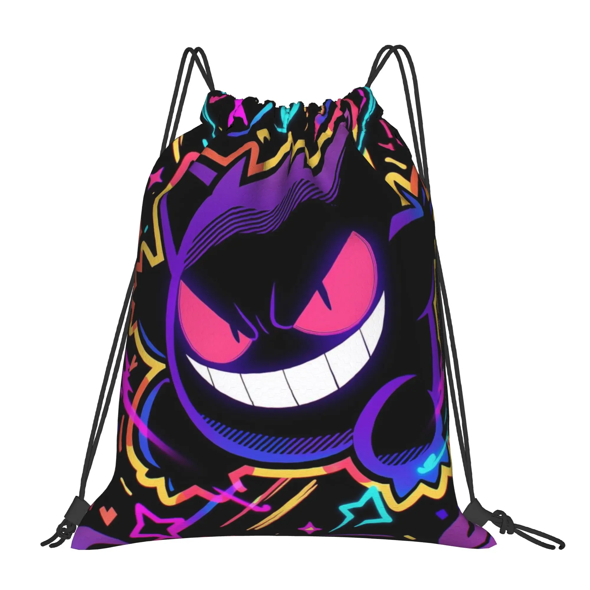 For travel Pouch pokemon  Kawaii Drawstring Bags Sports Shoe Clothes Storage Multi-function Teen Portable Rucksack