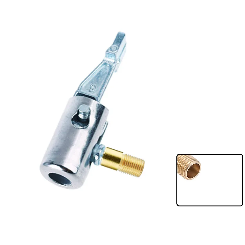 Car Tire Air Chuck Compressor Tire Inflator Tire Chuck with Barb Connector for Portable Inflatable Pump Hose Repair image 6