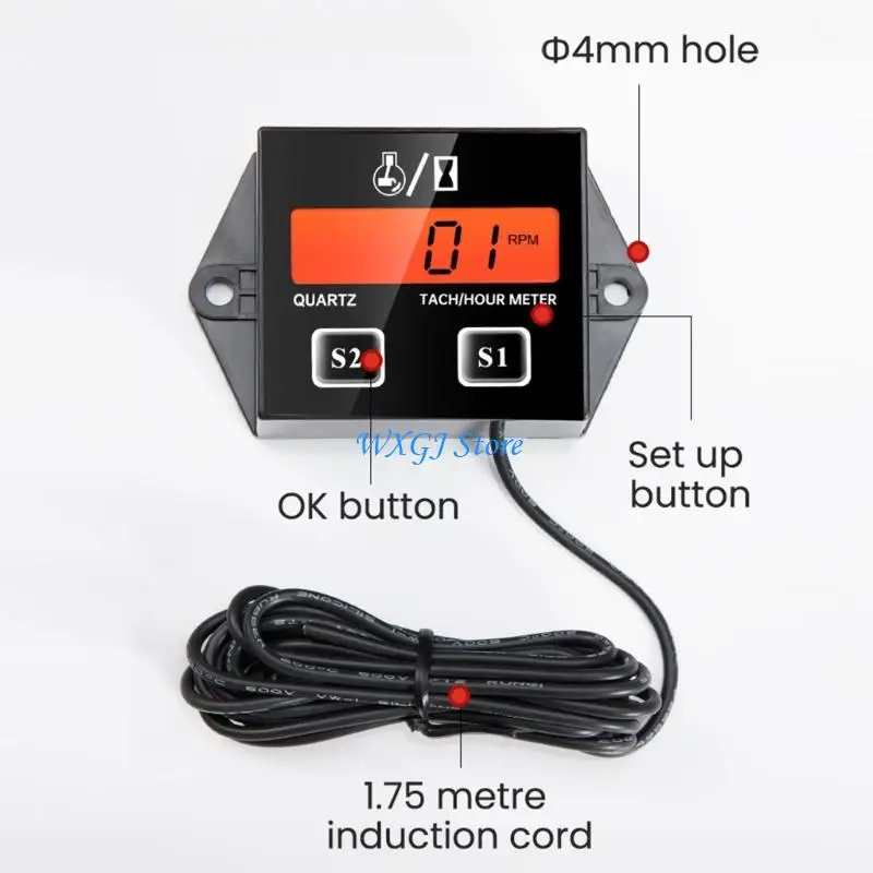 37JE Lightweight Motorcycle Tachometer RPM Gauge Providing Reliable Speed Readings