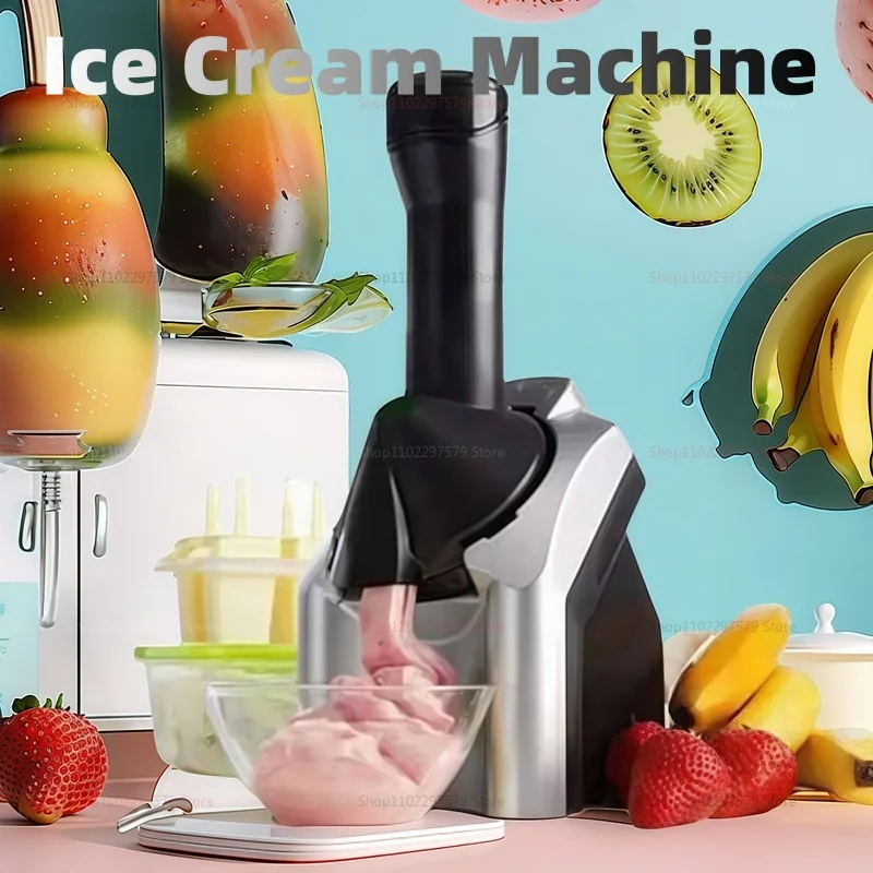 

2025 Automatic Ice Cream Making Machine Frozen Fruit Dessert Ice Cream Press Frying Ice Machine Yogurt Machine Children's Gifts.