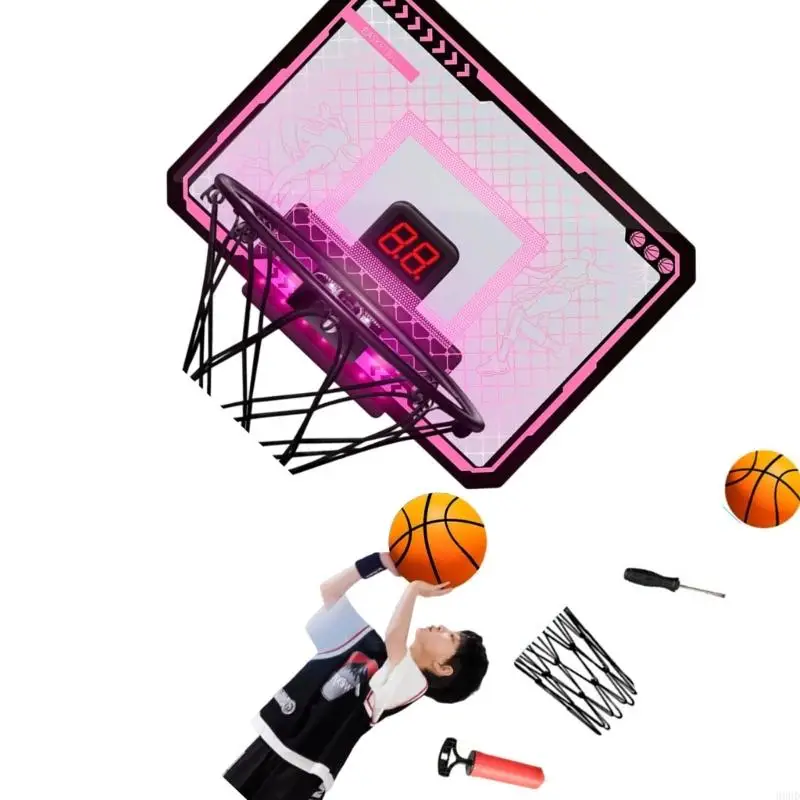 

Забавная внутренняя баскетбольная подставка, система изменения цвета, табло, полный набор для домашних развлечений, экономия
