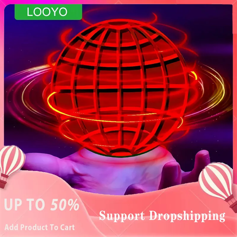 Flying Ball Boomerang Flyorb Magic With LED Lights Drone Hover Ball Fly Nova Orb Flying Spinner Fidget Toys Children Family Gift