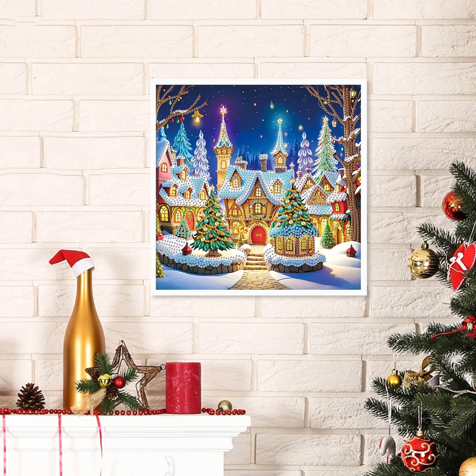 Diamond Art Painting Kits for Adults,DIY Beautiful house Special Shaped Crystal Diamond Kits for Beginner for Home Wall Decorate