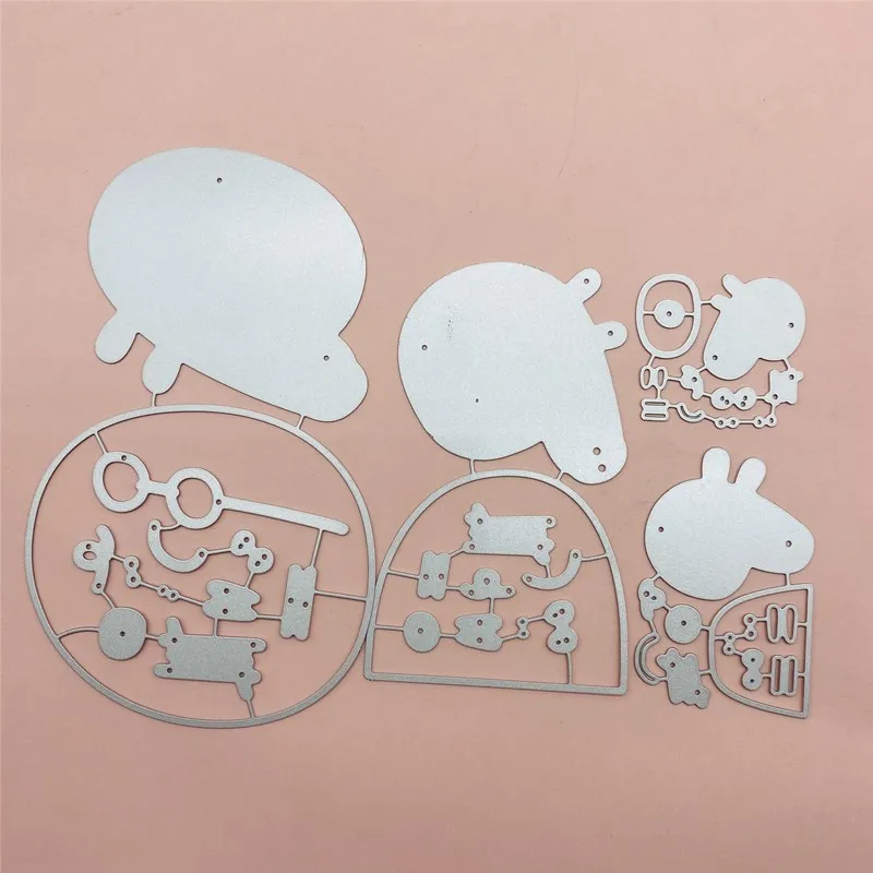 New Pig Boy Girl Metal Cut Dies Stencils for Scrapbooking Stamp/Photo Album Decorative Embossing DIY Paper Cards