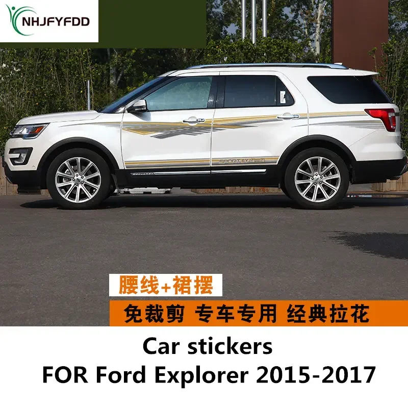 

Автомобильные наклейки для Ford Explorer 2015-2017, внешний вид кузова, персонализированная модная виниловая пленка на заказ, аксессуары для декора