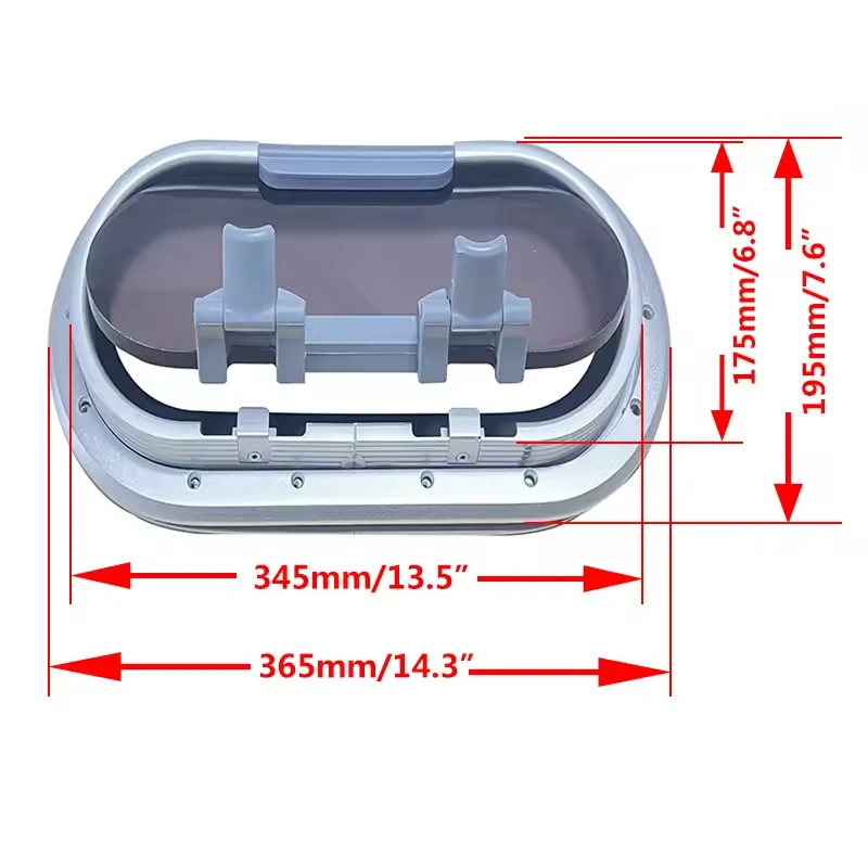 Optional Tempered Glass Marine Hardware Oval Port-hole Aluminum Alloy with Multi-Specification Yacht RV Yacht Accessories
