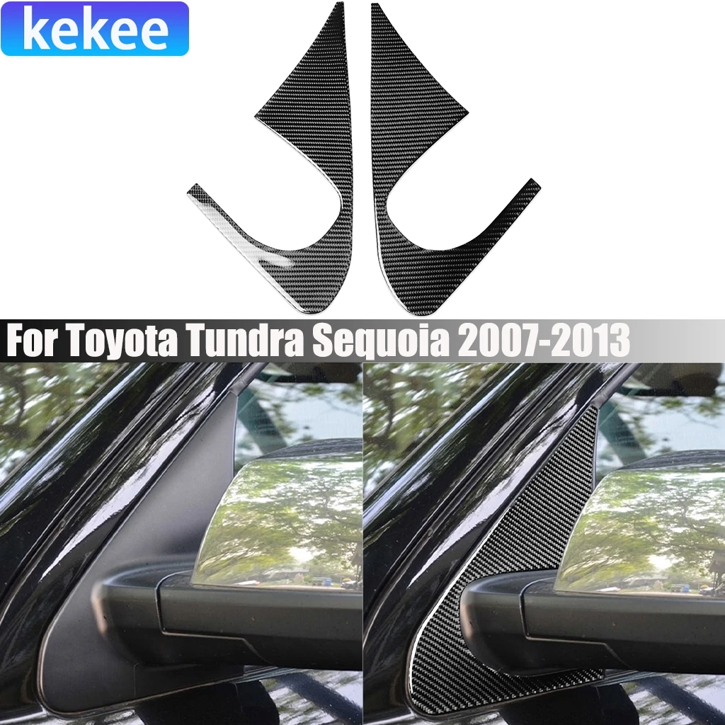 

Carbon Fiber Car Accessories A-pillar Panel Modified Exterior Trim Cover Soft Sticker For Toyota Tundra Sequoia 2007-2013