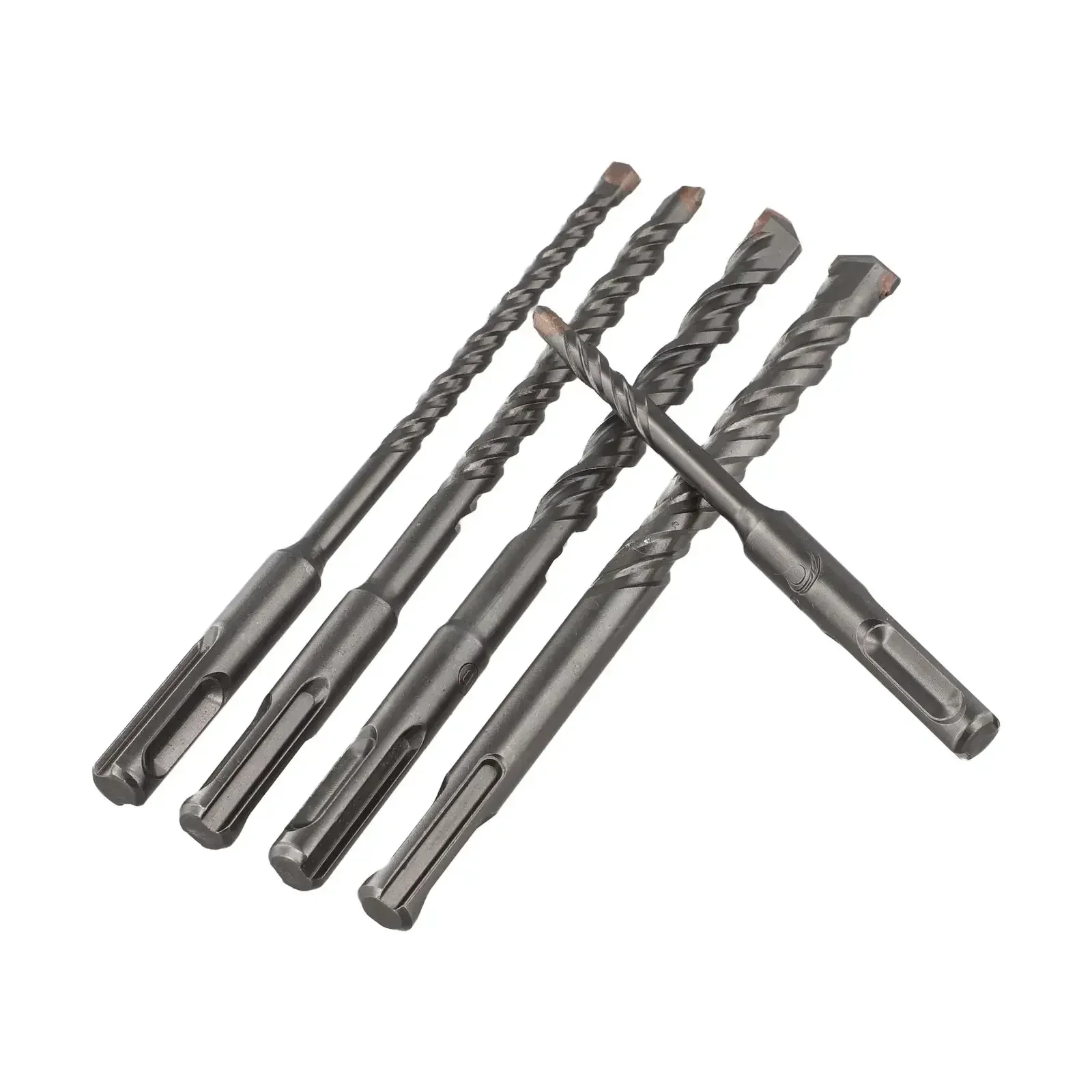 5pcs Concrete Drill Bit Double Auger Hammer Wall Brick Block Electric Hammer Masonry Bit For Masonry Concrete Rock Stone Bits
