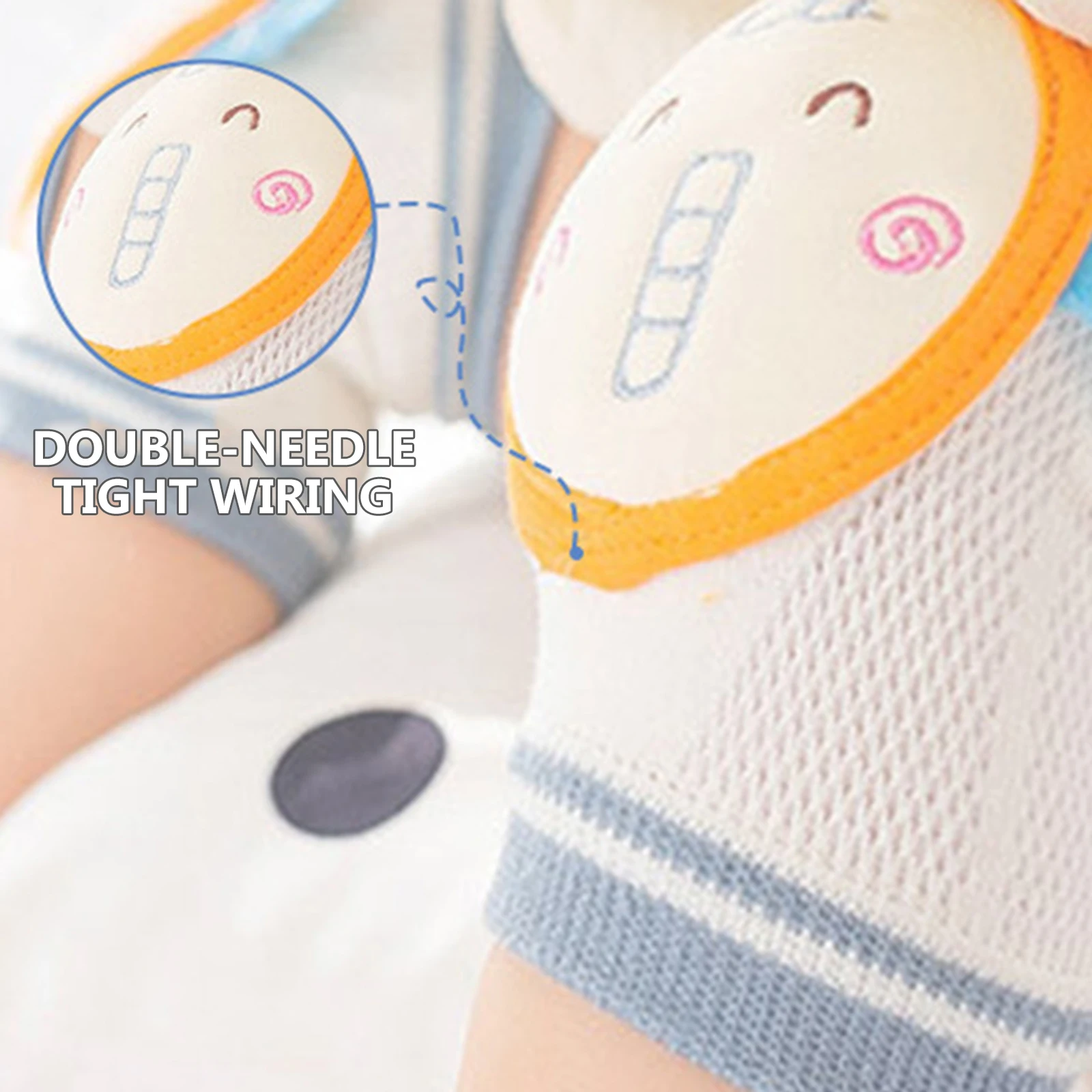 

Baby Knee Pads Protector for Crawling Toddler Walking Breathable Cotton Keep Warm Lightweight Durable Cartoon Pattern