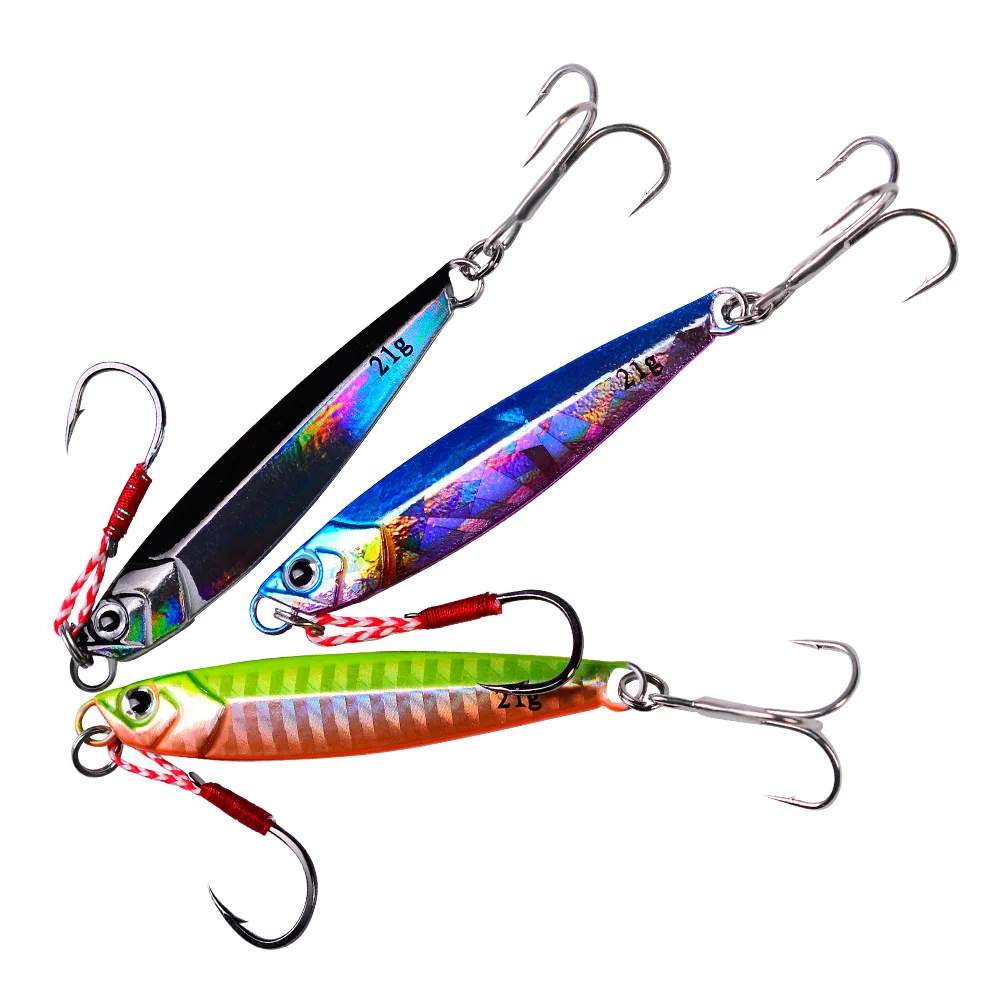 PROBEROS 5PCS Metal Jig Fishing lure Set 7g 10g 14g 21g Sea Shore Casting Jigging lures Jigs Spoon Saltwater Artificial Bait - view 6