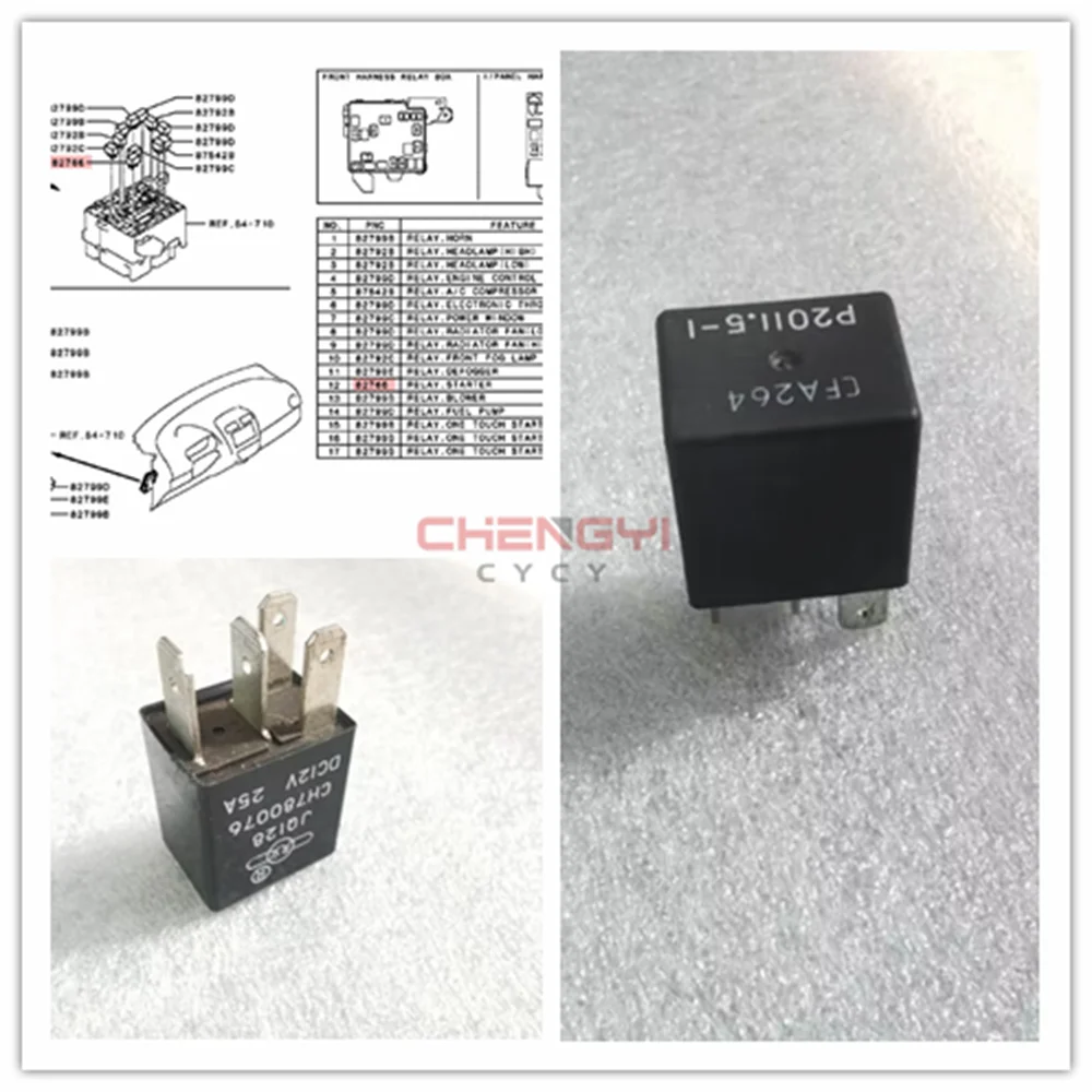

DC 12V 25A Rated Current Flash Relay For Pajero Montero NC2W V85W V87W V87W V93W V95W V97W V98W MR588567 8627A030