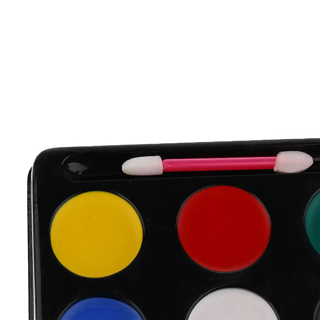 لوحة دهانات الوجه مجموعة مكياج متعددة الألوان مجموعة أدوات رسم فنية لفساتين الهالوين الكرنفالية