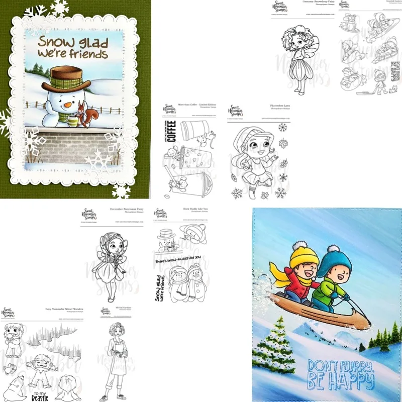 Flutter Bee Lyra Snow Buddy Like You Clear Silicone Stamps for DIY Scrap Booking Bullet Journal Craft Supplies Stamp Photo Album