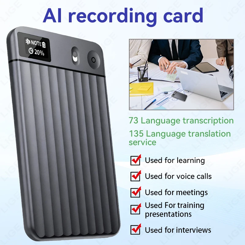 enregistreur-vocal-lige-ai-alimente-par-l'application-chatgpt-enregistrement-d'appels-telephoniques-transcription-resume-traducteur-en-135-langues-dictaphone-audio