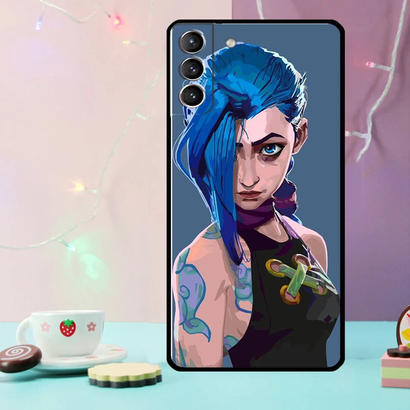 Arcane Jinx Case For Samsung Galaxy S24 S23 Ultra S22 S20 S21 FE Note 20 10 Plus S8 S9 S10 Phone Cover