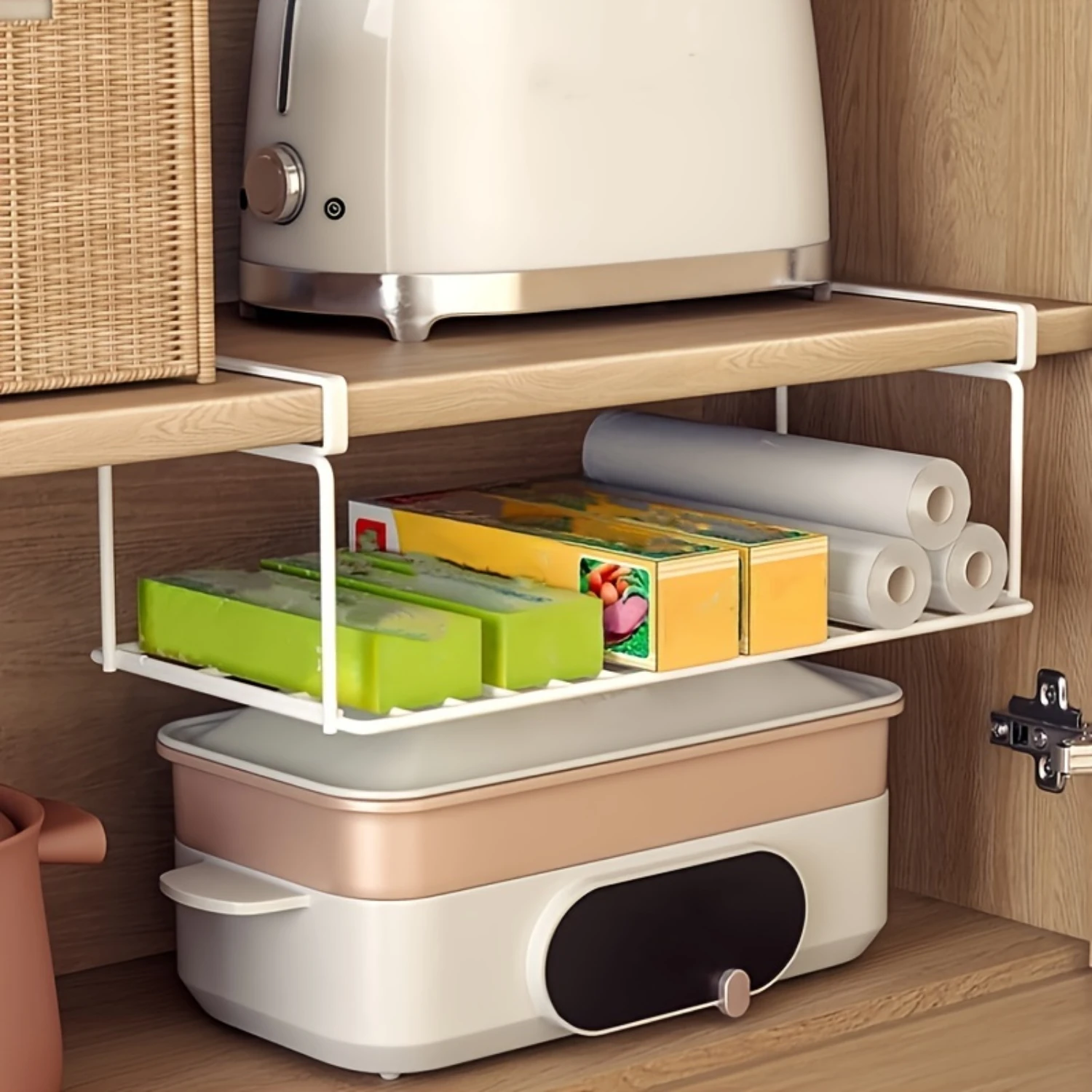 

"Space-Saving" Versatile Metal Shoe Rack - Ceiling-Mounted Organizer For , Dorms & Closets