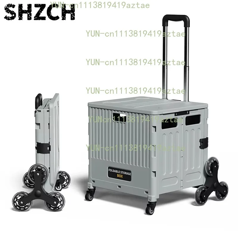 Portable Folding Multi‑Functional Cart Lightweight Trolley Shopping Camping Stall Use Accessories