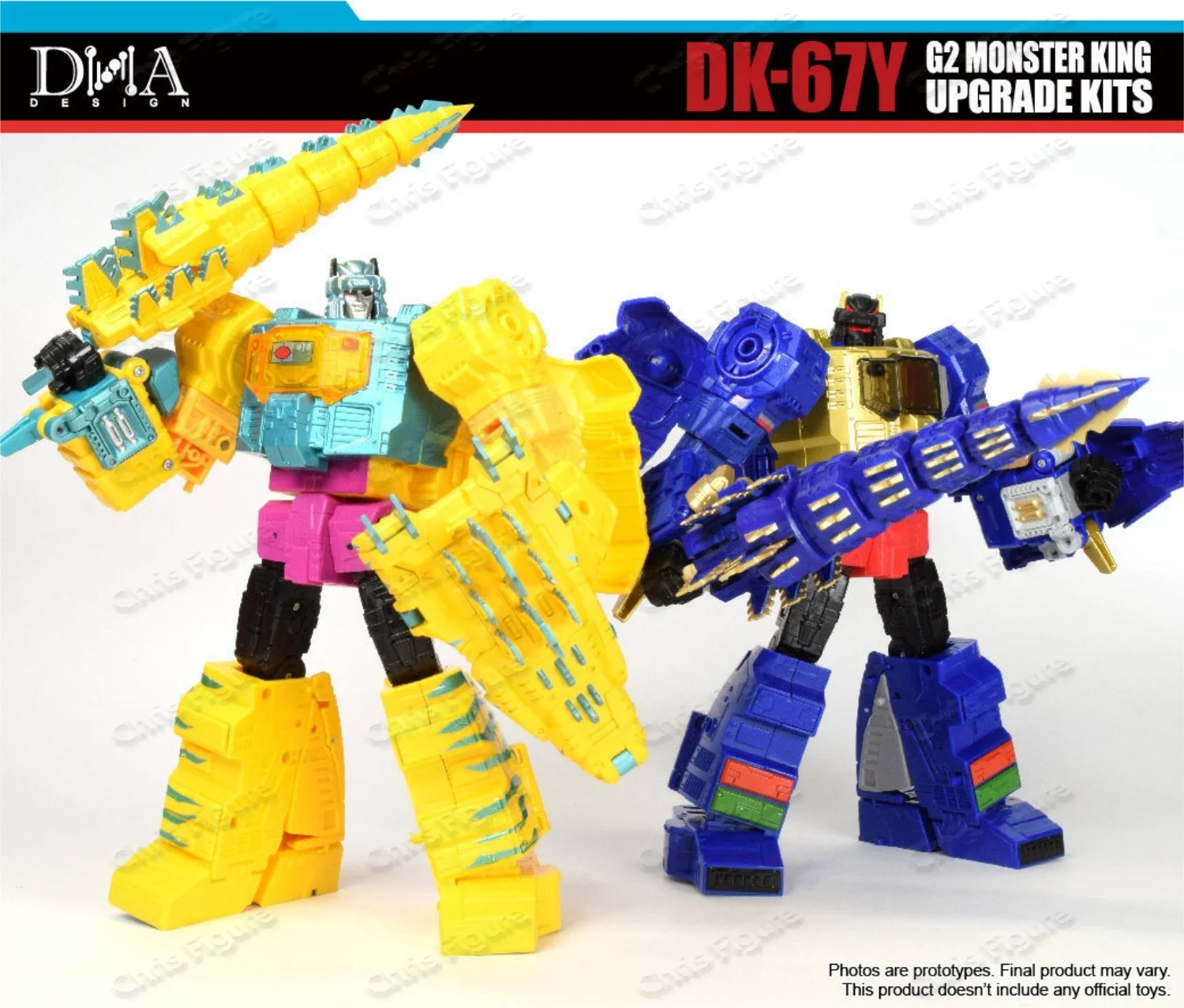 

[IN STOCK ] DNA Design DK-67Y DK-67Y Upgrade Kits For G2 Legacy Grimlock Accessories