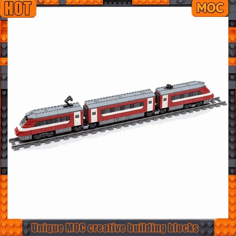 NEW 1418Parts High Speed Intercity Express Passenger Train Model MOC Building Blocks DIY Creative Assembly Toy Gift Collection