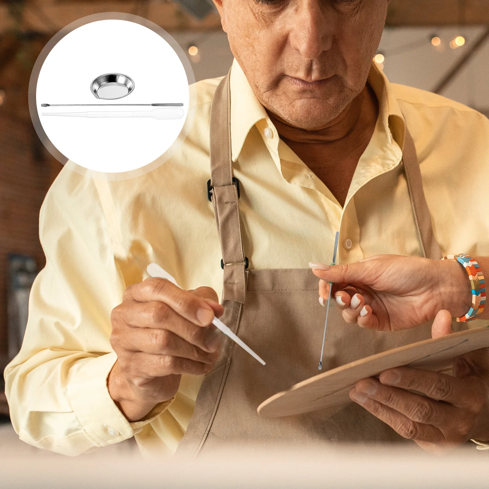 Farbtablett Modell Malerei Mischstäbe Rührer Augentropfer Tropfer Zubehör