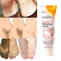 Crema iluminadora con vitamina C, loción corporal hidratante, blanqueadora de axilas, codos, rodillas, iluminadora de la piel