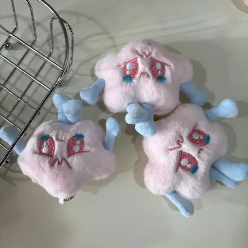 

Cartoon Cute Star Squeezing Plush Keychain Kawaii Stuffed Doll Pendant Car Key Ring Charm Backpack Decoration Accessories Gifts