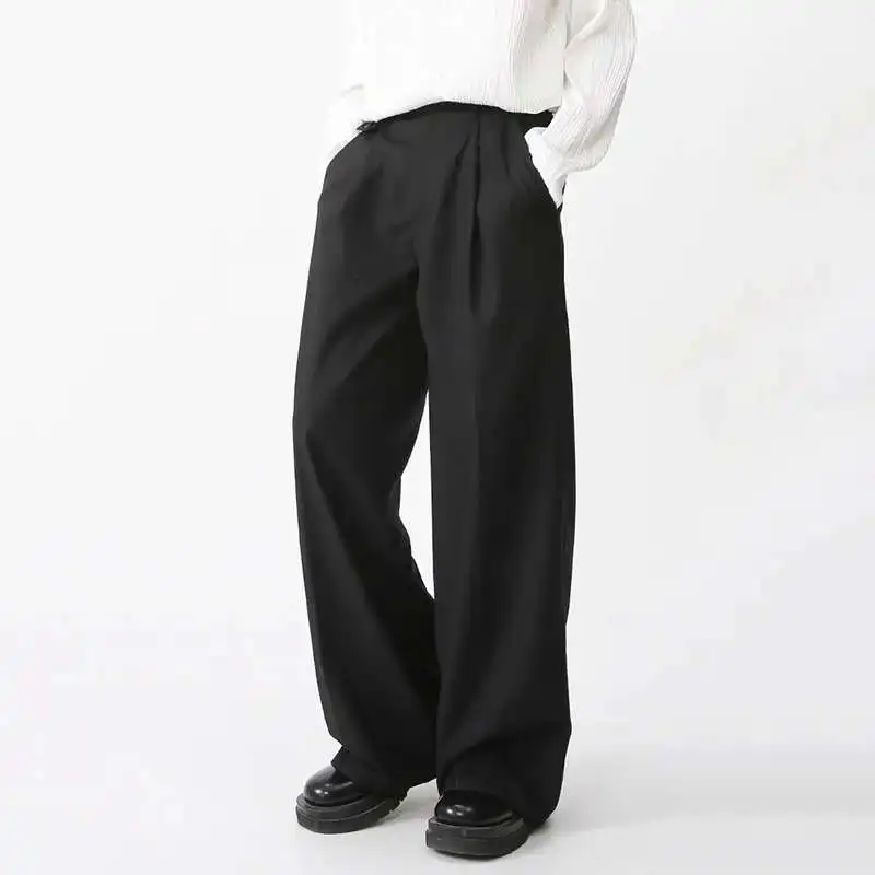 IEFB Men's Wear Spring New Suit Pants Loose Straight Korean Fashion Simple  Solid Color Male Casual Trousers Wide Leg 9A6959 - AliExpress 200000343