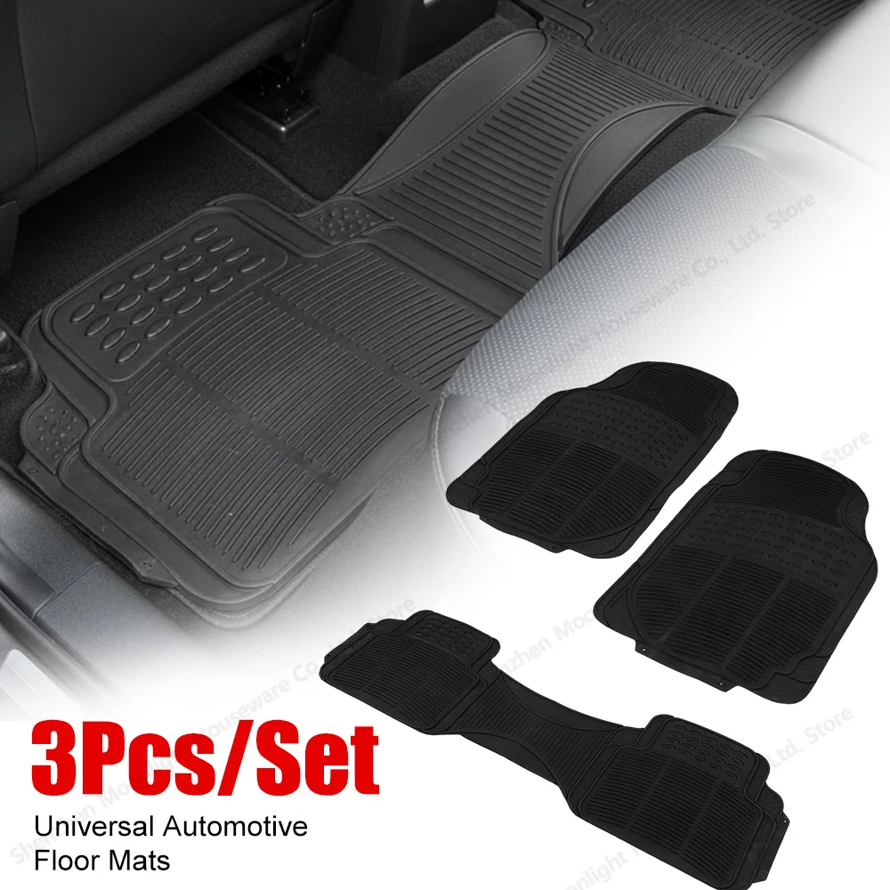 

Комплект из 3 глубоких водонепроницаемых автомобильных ковриков из резины для любых погодных условий, для легковых автомобилей, седанов, внедорожников и грузовиков