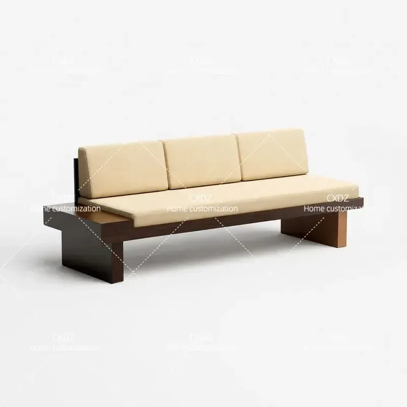 New Chinese Style Solid Wood Living Room Sofa Home Office Hotel Reception Bench Stool Bed and Breakfast Seating Furniture