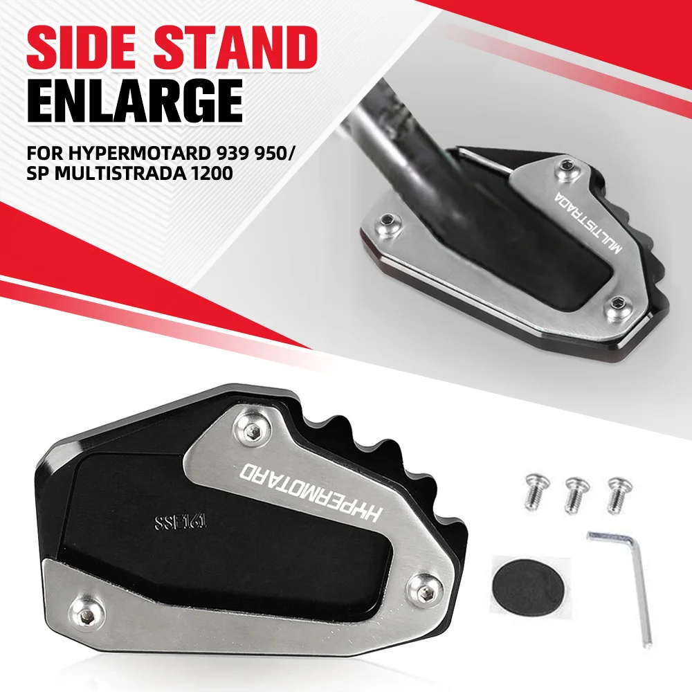 

Foot Side Stand Pad Kickstand FOR Ducati Hypermotard 939 950/SP Multistrada 1200 SUPERSPORT/S Auxiliary Support Plate Extension