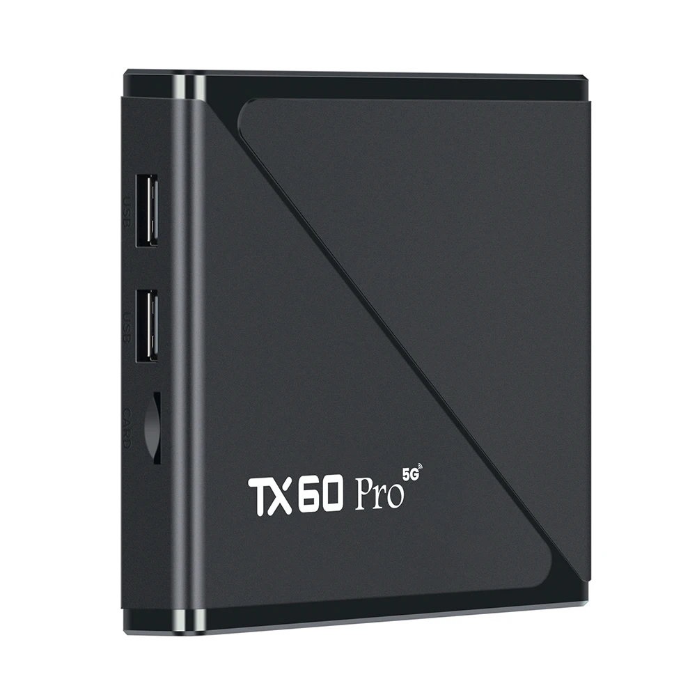 Android 16 Smart TV Box Allwinner H313 Quad Core 2.4G e 5G Dual WiFi6 Lettore multimediale Set Top Box Telecomando vocale digitale 16G 256G