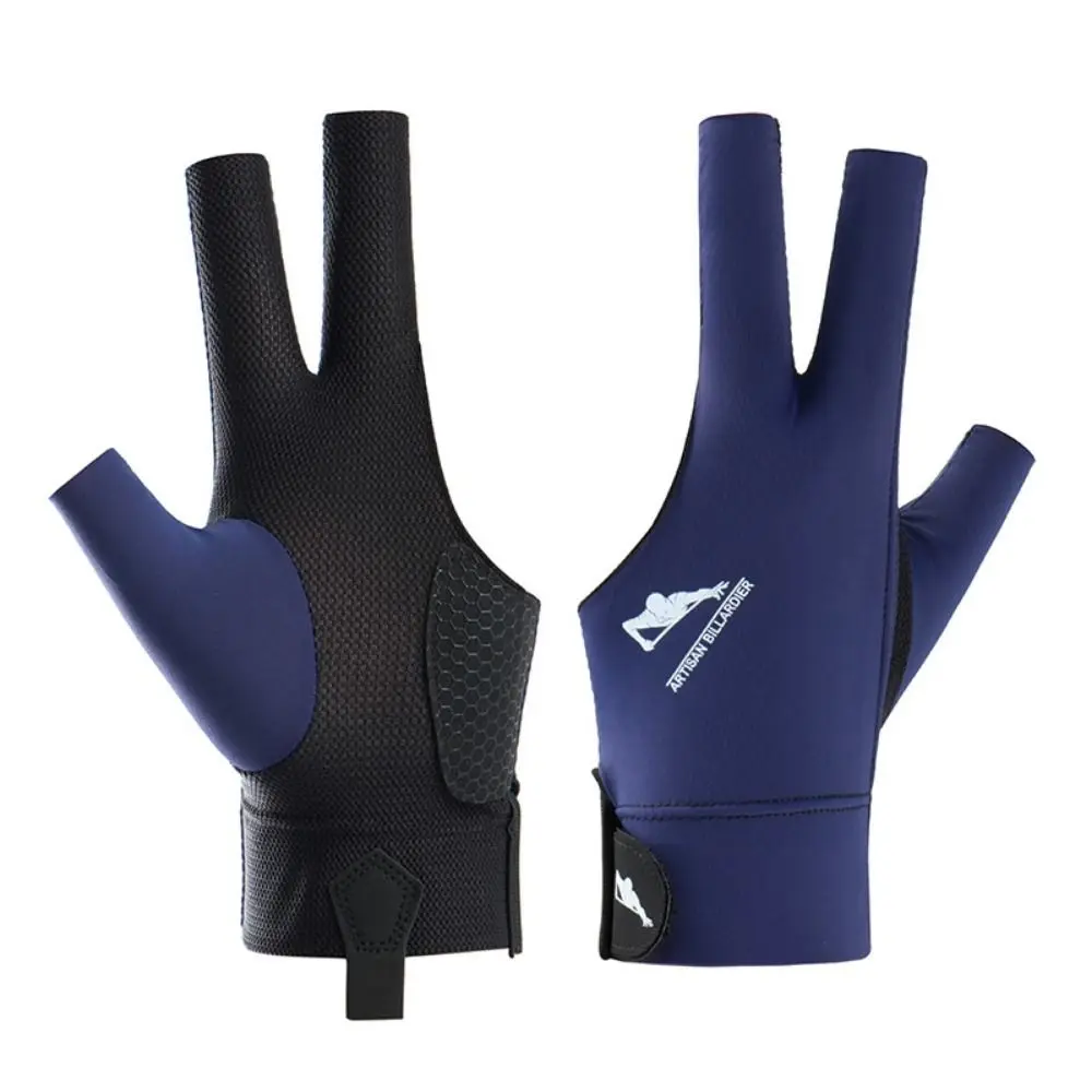 Anti-sweat Billiards Gloves Elasticity Wear-resistant Open 3 Fingers Gloves High Elastic Professional 3 Fingers Billiard Glove