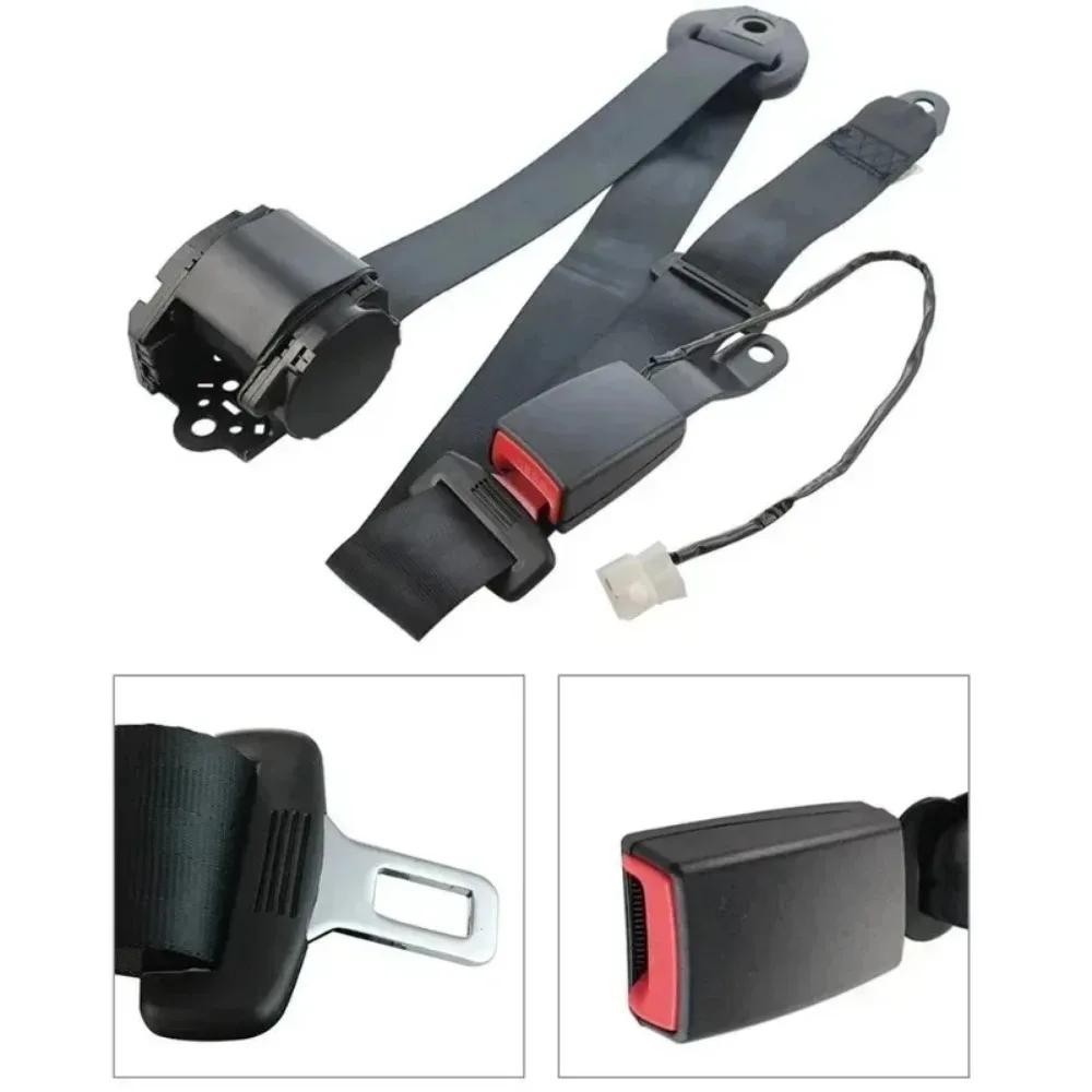 For High Quality Seat Belts 3 Point Universal Safety Belt with Curved Rigid Buckle with Warning Cable Car Belt Accessoriesgood