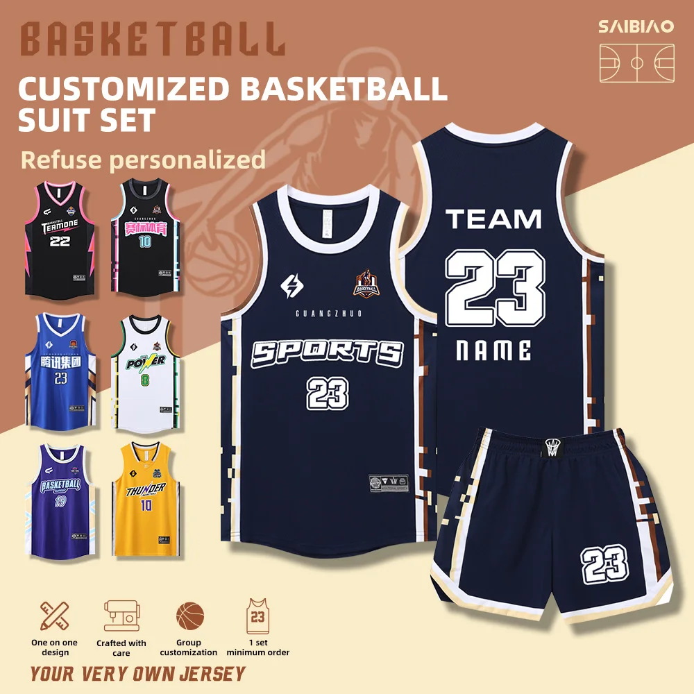 Camiseta de baloncesto personalizada para niño y niña, uniforme de entrenamiento de equipo de secado rápido, ropa deportiva, chándal deportivo