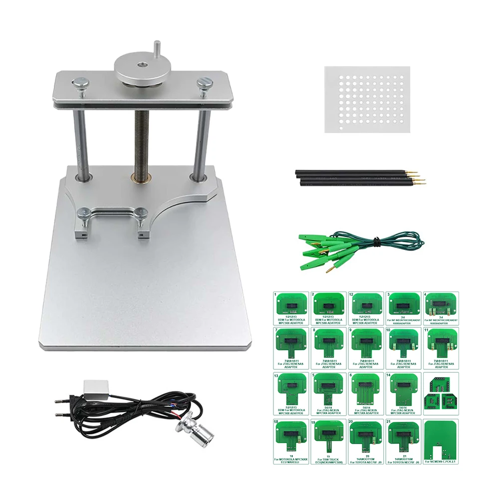 

LED Stainless Steel BDM Frame with 22pcs Adapters OBD2 Aluminium ECU Tuning Programmer Remap Tool for Automotive Engineering
