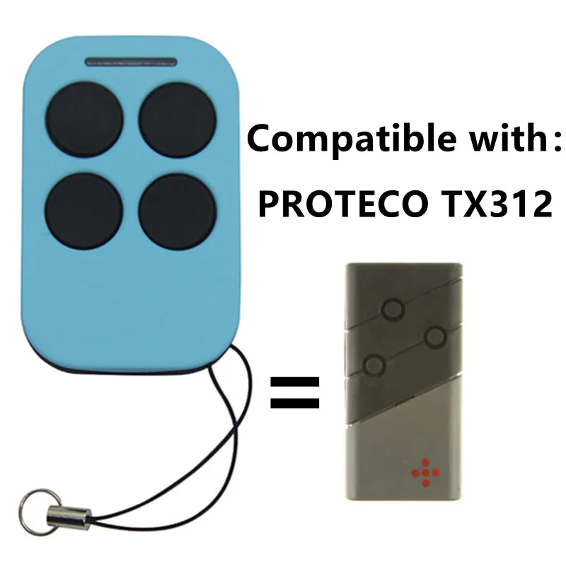 For PROTECO TX312 Remote Control for gate 433MHz Remote Control Duplicator Replacement Garage Door Command Gate Opener 433.92mhz