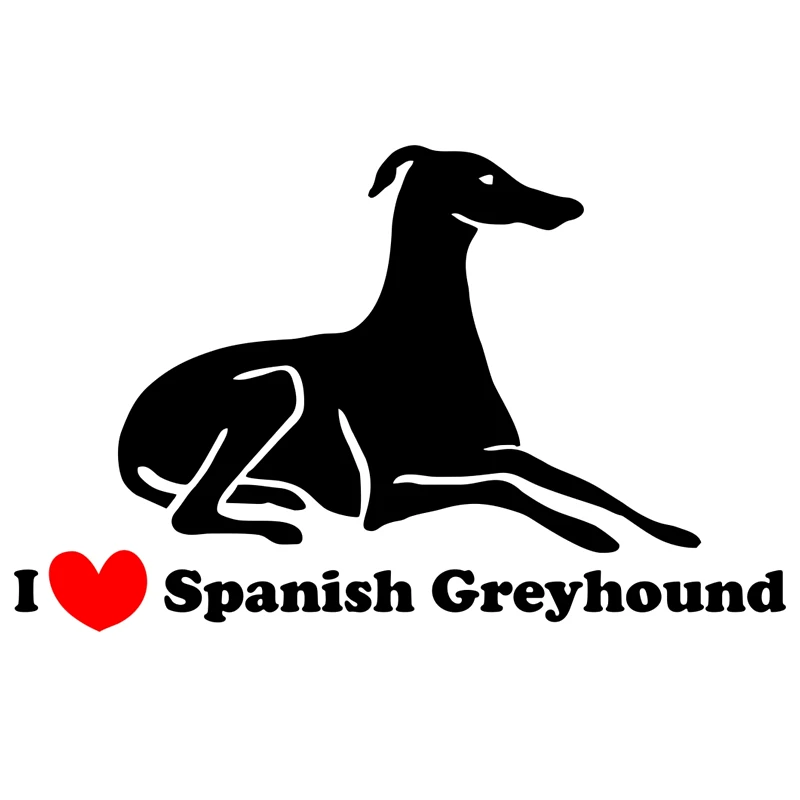 Creativity I Lover Spanish Greyhound Funny Car Sticker Vinyl Decal ,for All Kinds of Cars Auto Car Stickers Styling,22*13.8cm