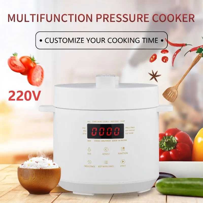 3L Mini Electric Pressure Cooker 220V Small Multicooker for UK EU AU Household Kitchen