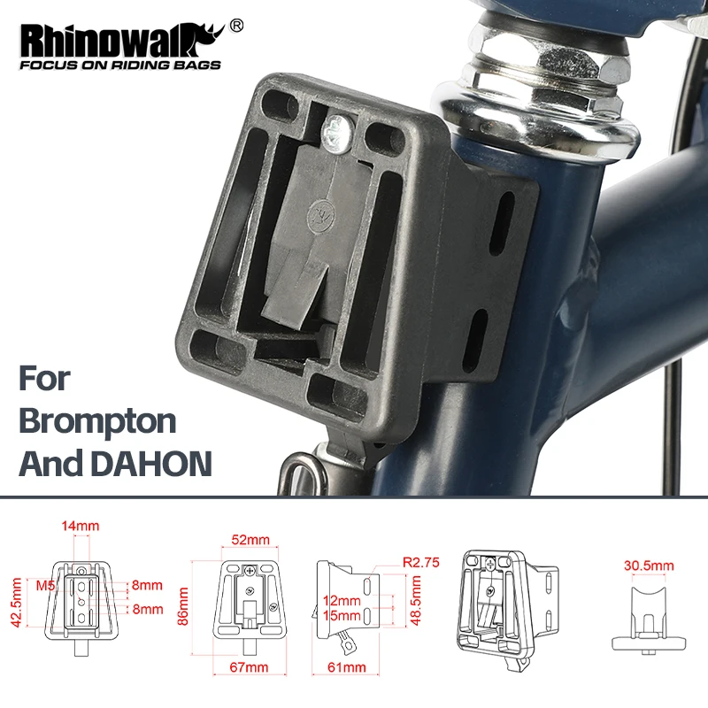 

Rhinowalk Folding Bicycle Front Rack Bag Adapter Universal Two Fixed Durable 3 Holes Front Basket Adapt Bike Accessories