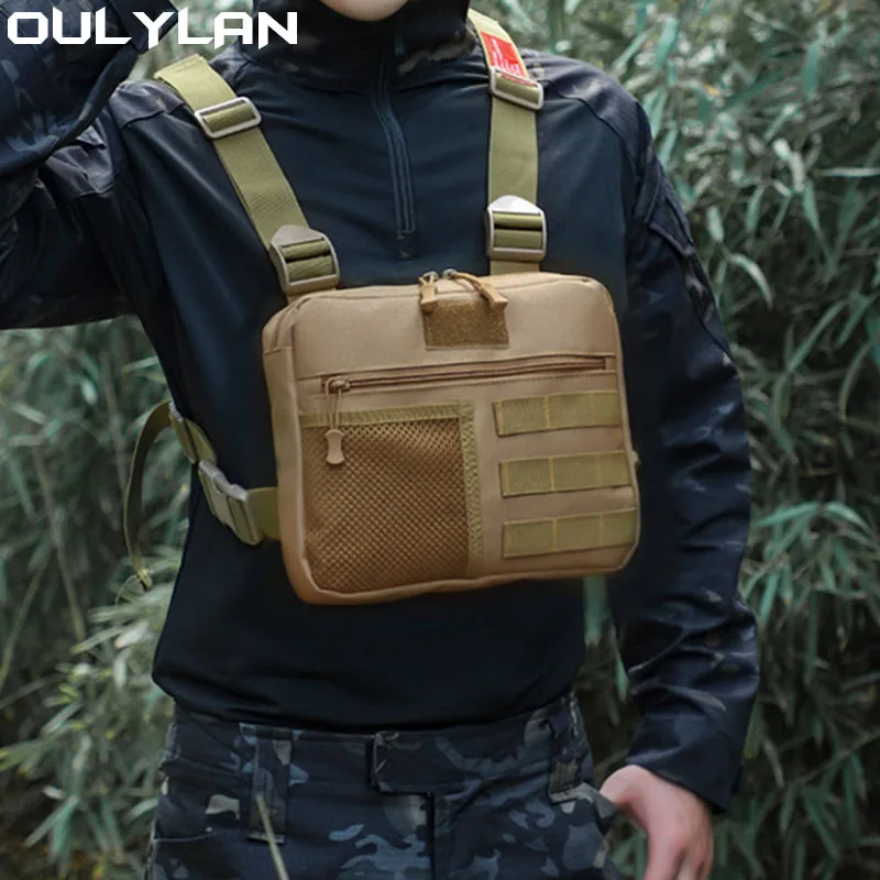 

Oulylan Streetwear Chest Pack Outdoor Travel Shoulder Bag Chest Bag For Men Tactical Vest Bag Casual Function Chest Rig Bags